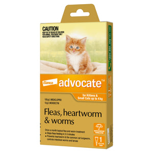 ADVOCATE CAT SMALL ORANGE 0-4KG 1PACK