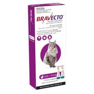 BRAVECTO CAT SPOT ON 6.25-12.5KG 2PACK