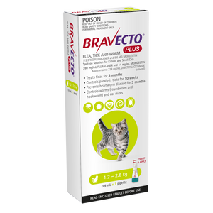 BRAVECTO PLUS CAT 1.2-2.8KG 1PACK