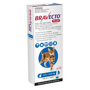 BRAVECTO PLUS CAT 2.8-6.25KG 1PACK