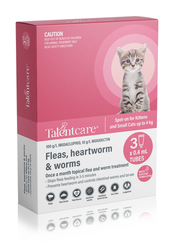 TALENTCARE CAT SPOTON UP TO 4KG 3PK