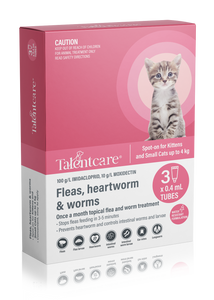 TALENTCARE CAT SPOTON UP TO 4KG 3PK