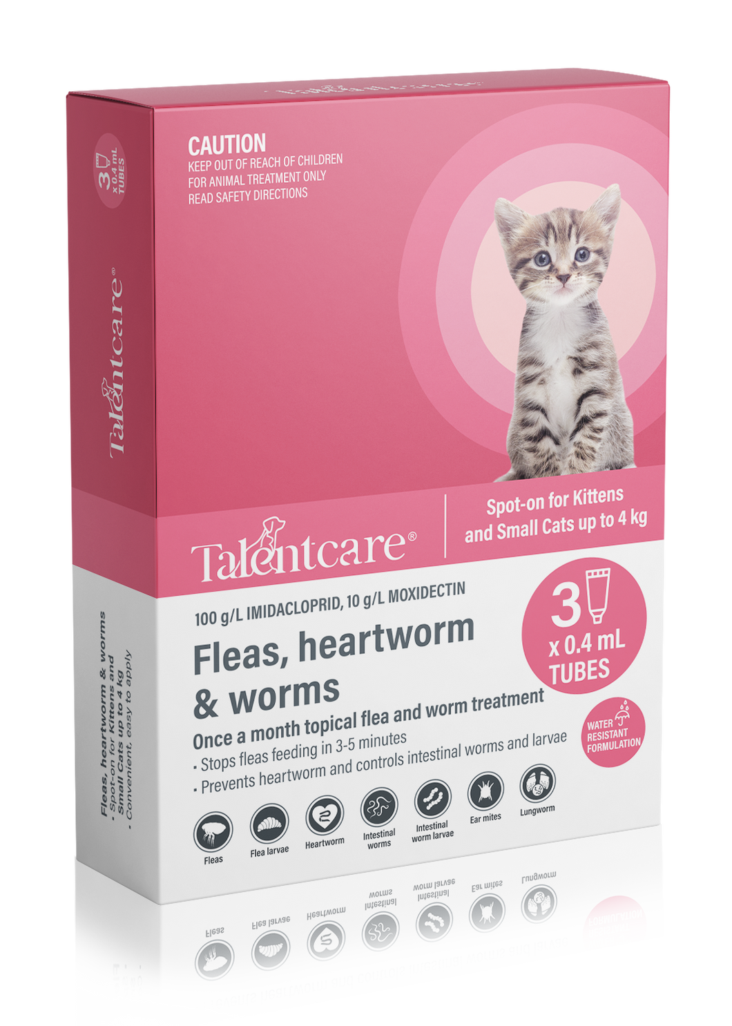 TALENTCARE CAT SPOTON UP TO 4KG 3PK