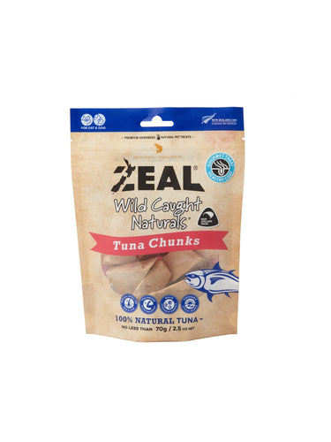 Zeal Freeze Dried Tuna Chunks for cats and dogs 70g