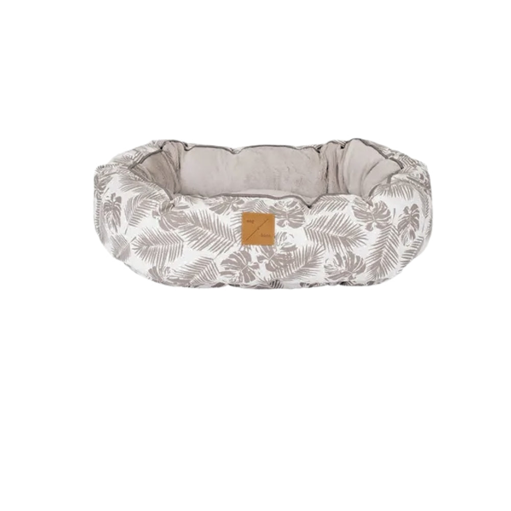 MOG AND BONE 4SEASONS REVERSIBLE CIRCULAR BED MOCCA LEAF XL