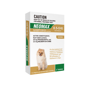 NEOMAX ALLWORMER 0-5KG 2TABLETS