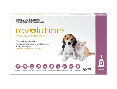 REVOLUTION PUPPY & KITTEN UP 2.5KG 3PACK