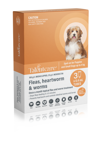 TALENTCARE PUP SML DOG UP TO 4KG 3PK