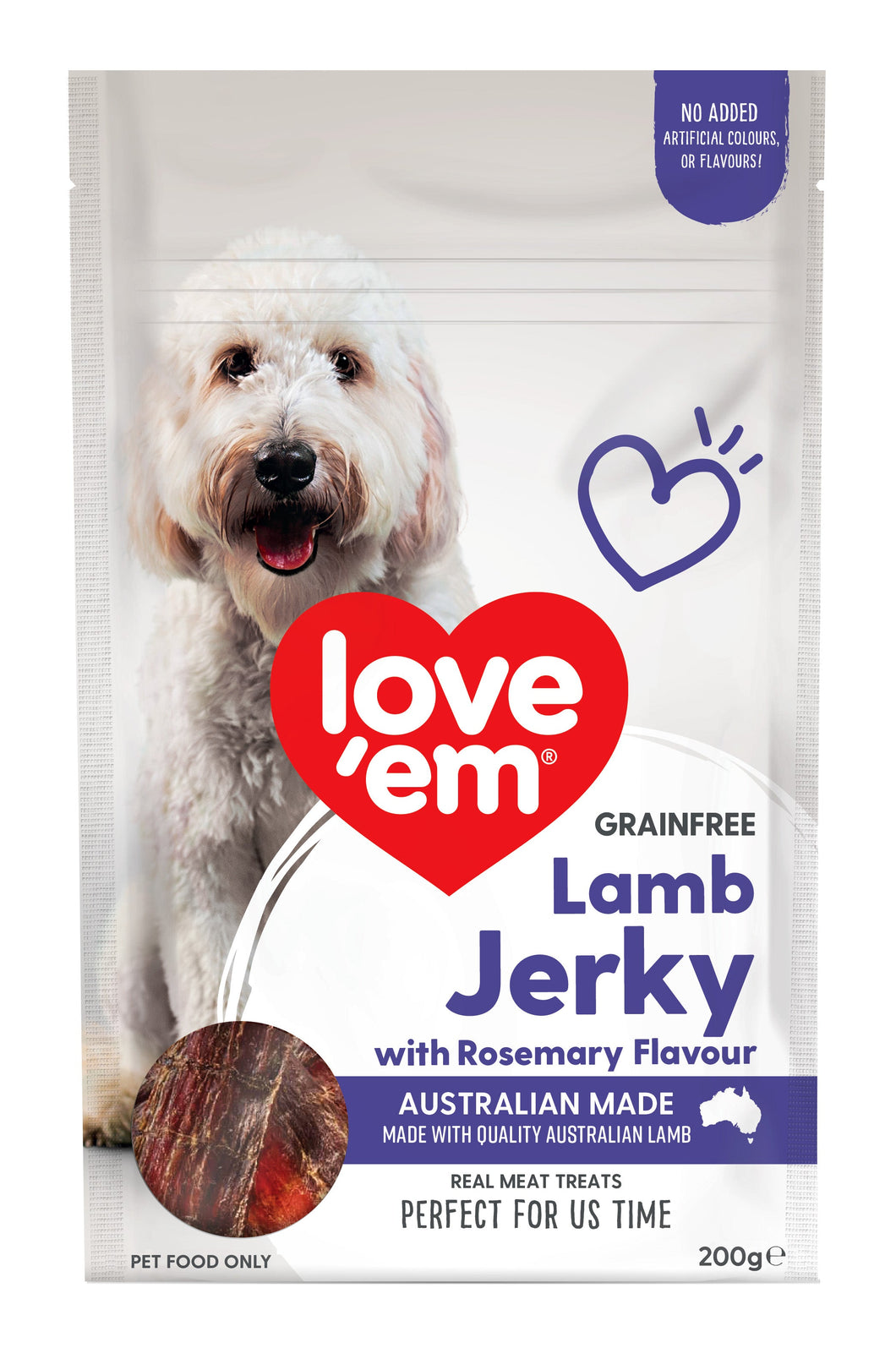 LOVE EM LAMB & ROSEMARY JERKY 200G