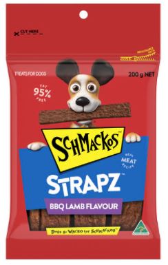 SCHMACKOS STRAPZ BBQ LAMB 200G