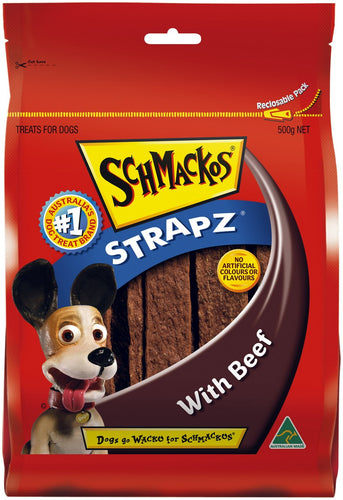 SCHMACKOS STRAPZ BEEF 500G