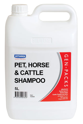 Vetsense Gen-Pack Pet Horse And Cattle Shampoo 5L