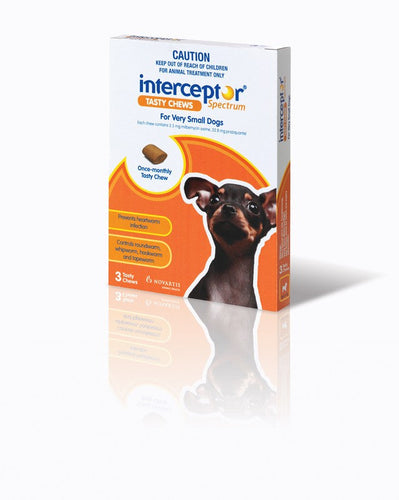 INTERCEPTOR EX SMALL 0-4KG BROWN 3PACK *DATED NOV 2024