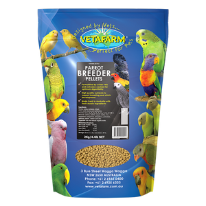 VETAFARM PARROT BREEDER PELLETS 2KG *DATED 30 SEP 2024