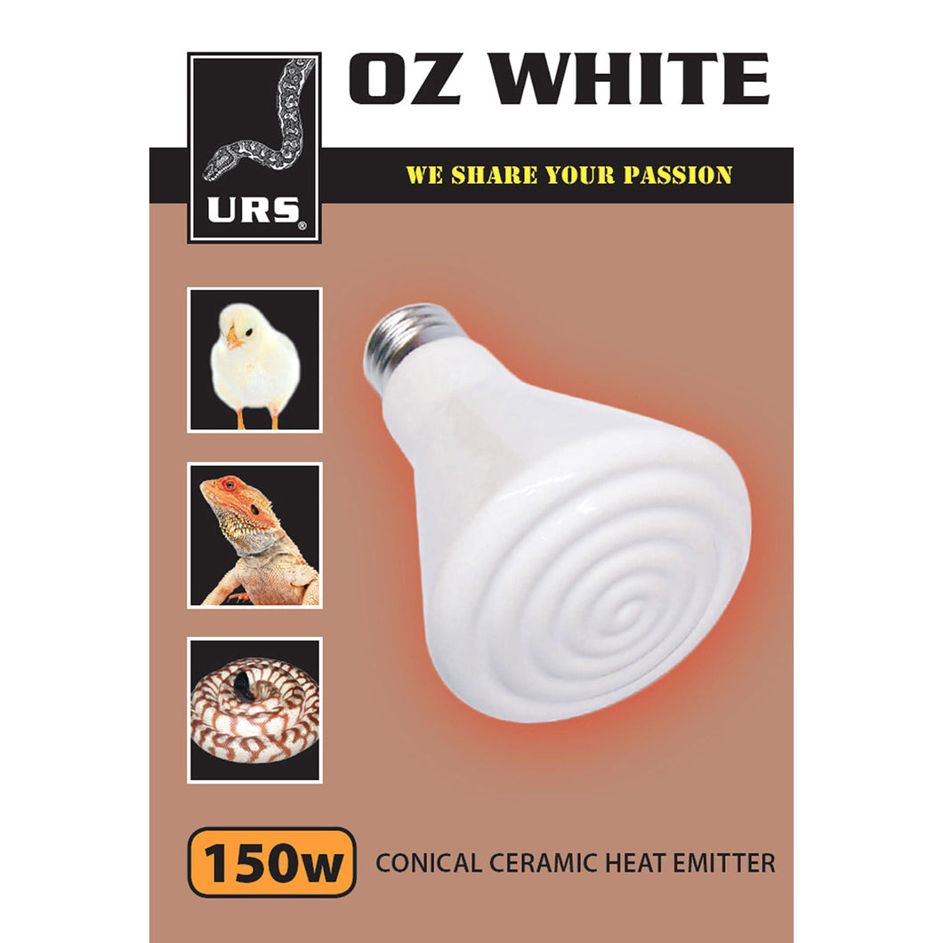 ULTIMATE REPTILE SUPPLIERS OZ WHITE CERAMIC GLOBE 150W