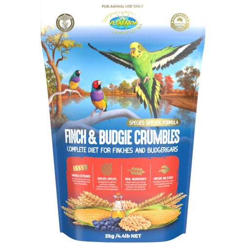 VETAFARM FINCH & BUDGIE CRUMBLES 2KG