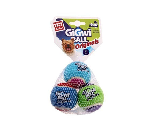 GIGWI TENNIS BALL SMALL 3PACK