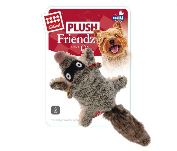 GIGWI PLUSH RACCOON SQUEAKER