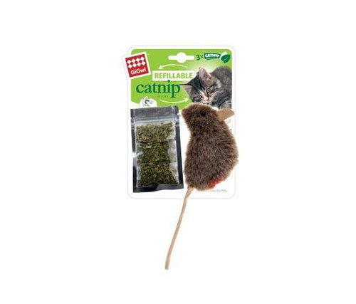 GIGWI REFILL CATNIP TEABAG MOUSE NATURAL