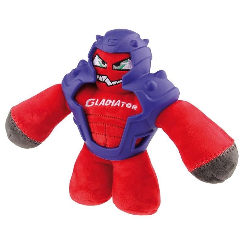 GIGWI GLADIATOR PLUSH TPR RED MEDIUM