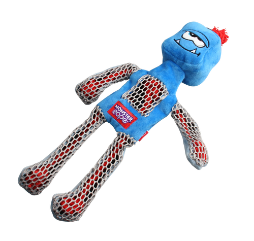 GIGWI MONSTER ROPE SQUEAKER BLUE MEDIUM LARGE