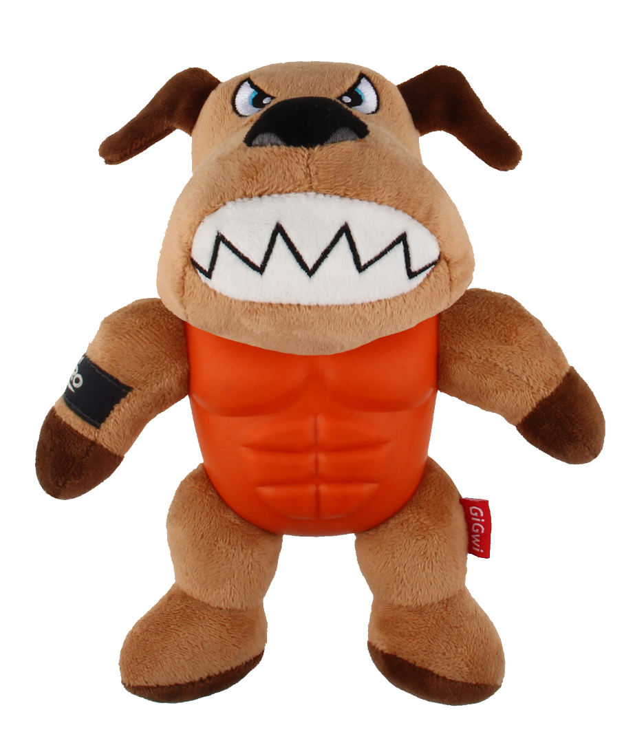 GIGWI IM HERO ARMOUR DOG PLUSH WITH SQUEAK