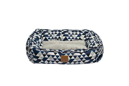 MOG AND BONE BOLSTER BED BLUE DIAMOND SMALL