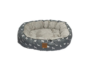 MOG AND BONE 4SEASONS REVERSIBLE CIRCULAR BED GREY LARGE