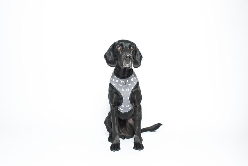 MOG AND BONE NEOPRENE HARNESS GREY DOG XL