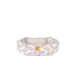 MOG AND BONE 4SEASONS REVERSIBLE CIRCULAR BED MOCCA LEAF XL