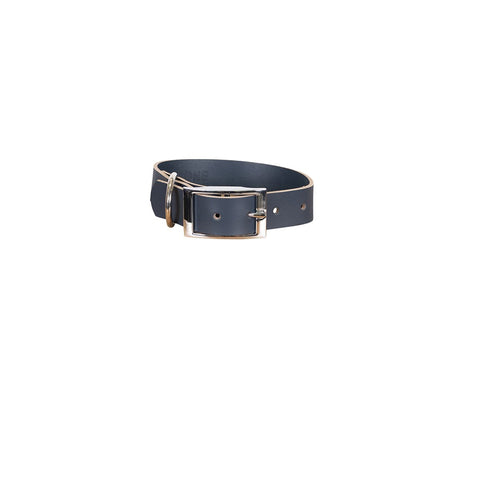 MOG AND BONE GENUINE LEATHER COLLAR NAVY XS