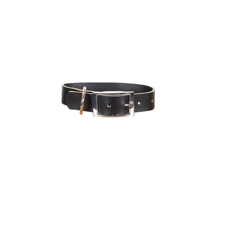 MOG AND BONE GENUINE LEATHER COLLAR BLACK MEDIUM