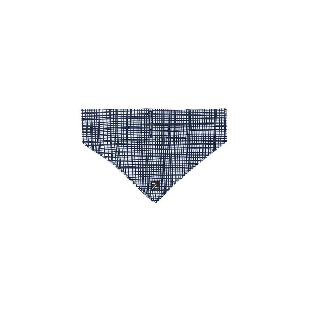 MOG AND BONE BANDANA NAVY LINEN SMALL