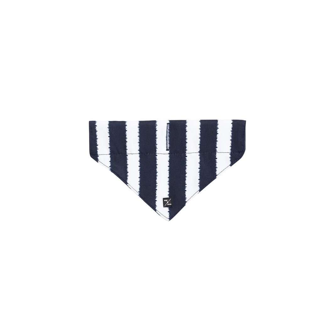 MOG AND BONE BANDANA NAVY HAMPTON STRIPE SMALL