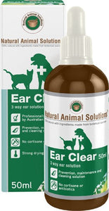 NATURAL ANIMAL SOLUTIONS EAR CLEAR 50ML